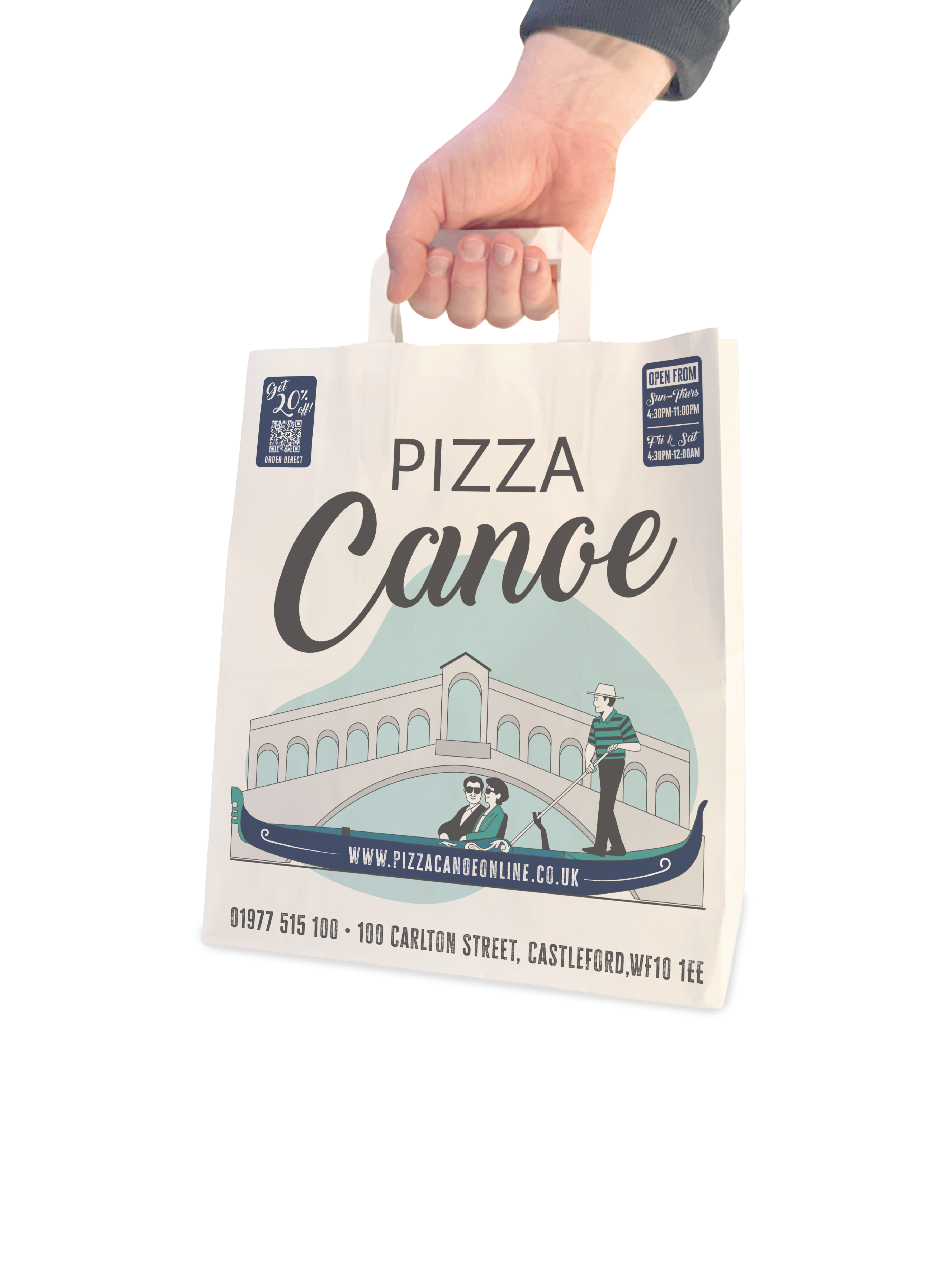 Custom Printed Paper Bags with Handles – 250 Units